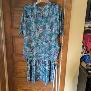 Elegant Blue and Purple‎ Women's Dress